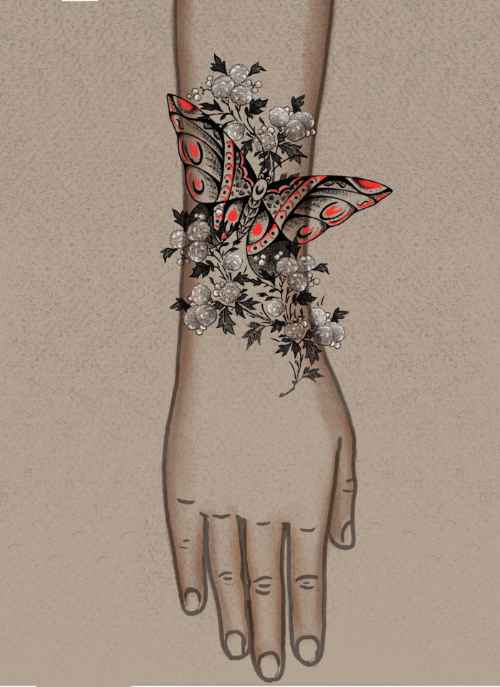 Butterfly and Flowers