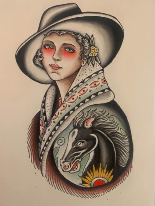 Lady horse